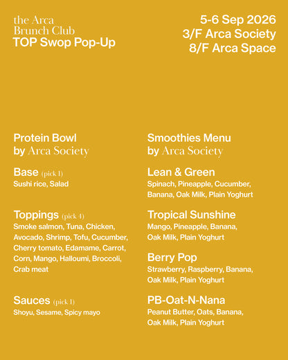 the Arca Brunch Club: Top Swop Pop-up| 5-6 Sep