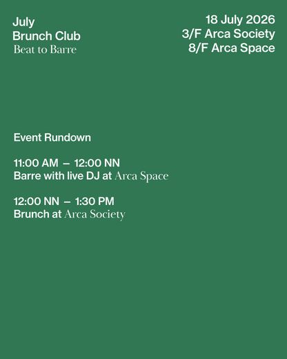 the Arca Brunch Club: Music Series — Barre to Beat Experience | 18 July