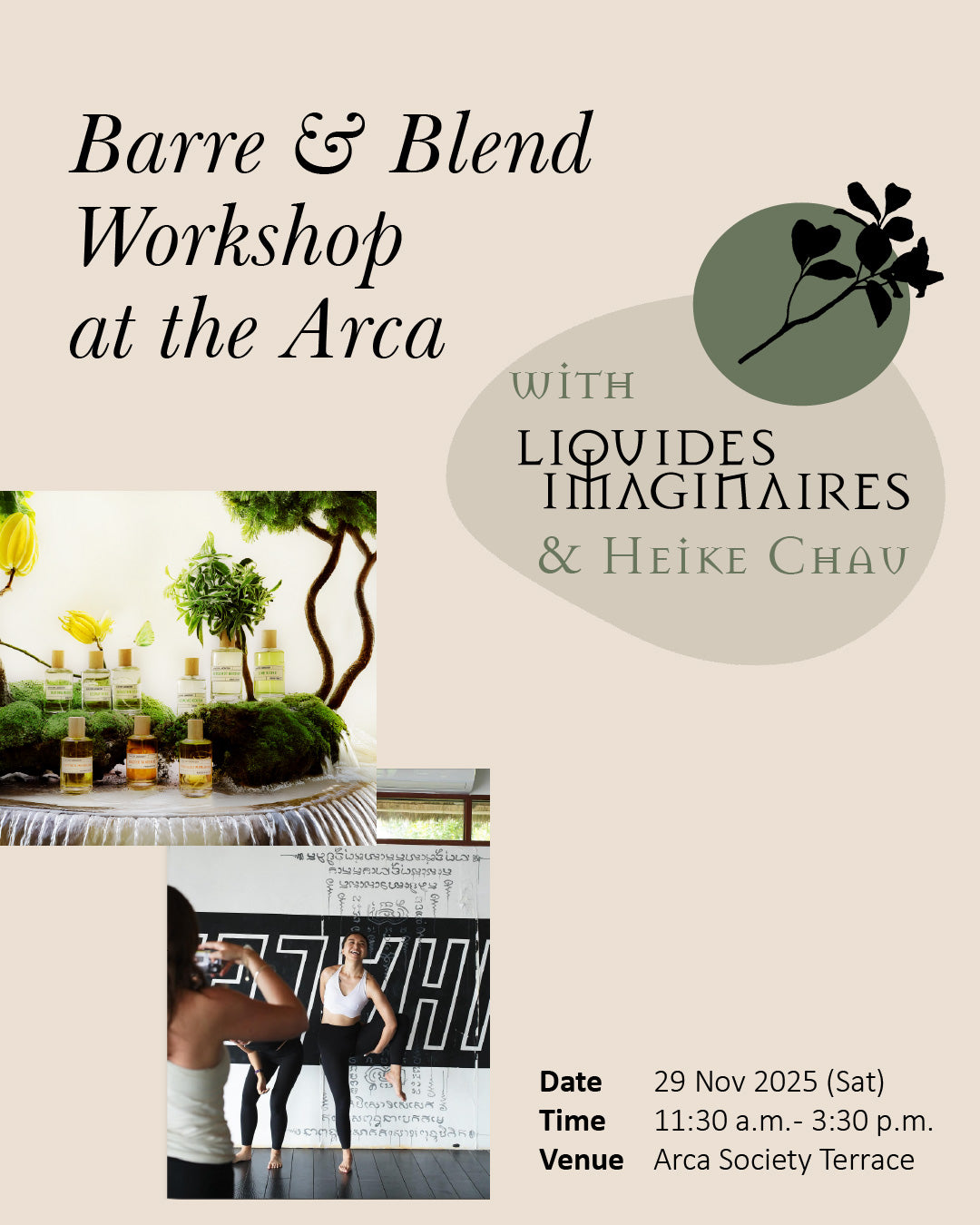 Barre & Blend Workshop @ the Arca