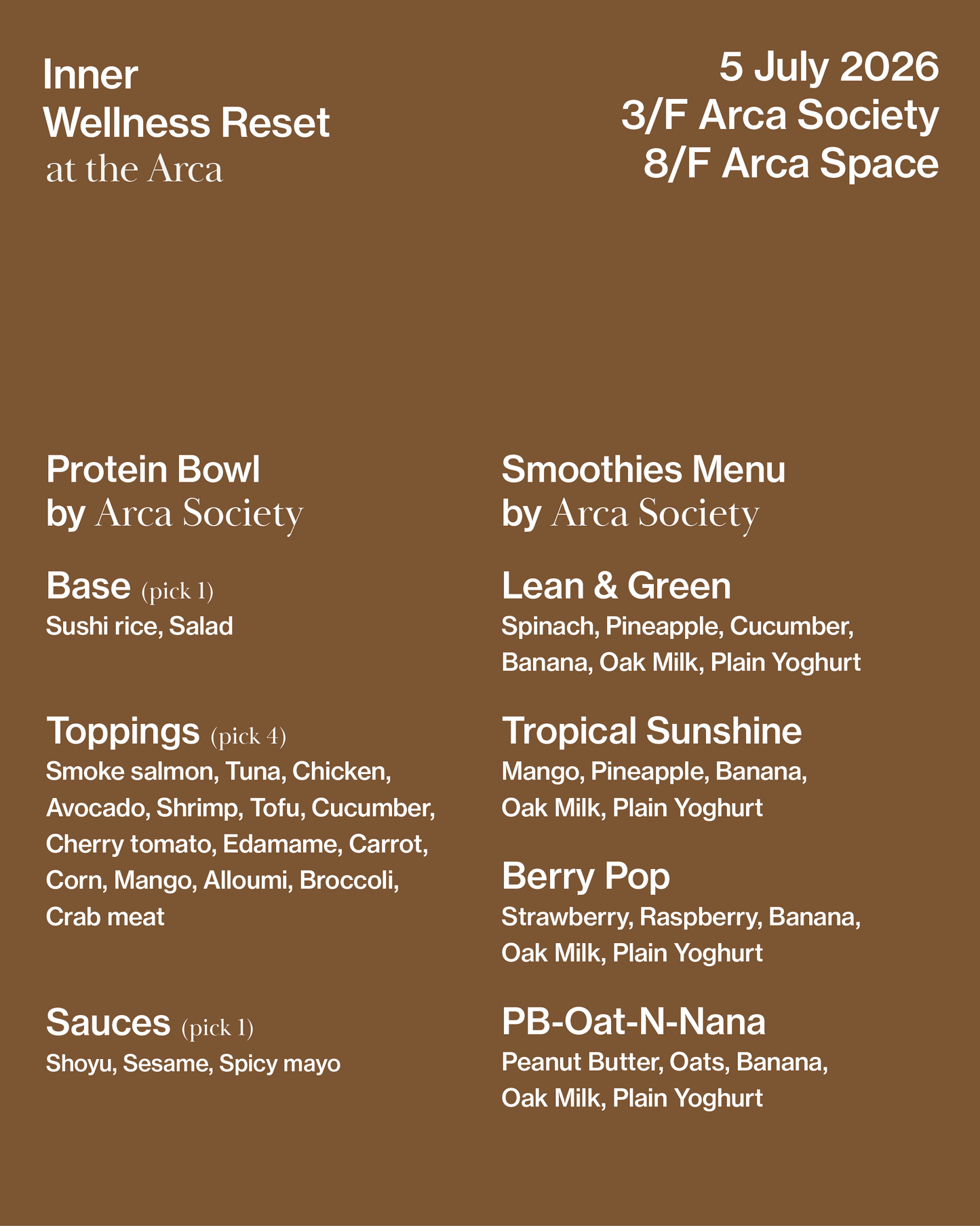 Inner Wellness Reset at the Arca